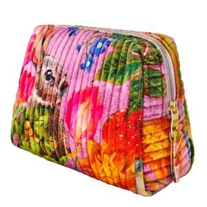 Powder UK Whimsical Woodland Quilted Vanity Bag in candy washbag/make-up bag-NWT
